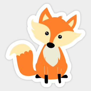 Cute Orange Fox Sticker